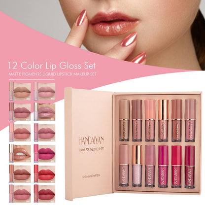 HANDAIYAN 12 pcs Matte Liquid Lipstick Box