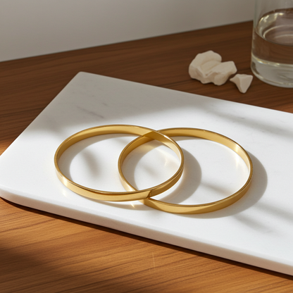 Minimalist Gold Bangles (Premium Quality)