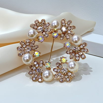 Pearl Wreath Brooch