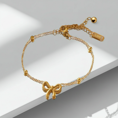 Stainless Steel Bow Bracelet