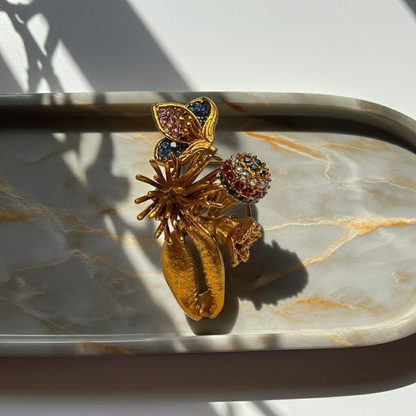 Turkish Style Floral Cocktail Ring