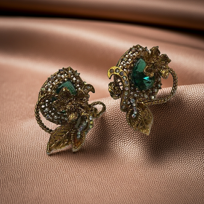 Vintage Turkish Floral Earrings