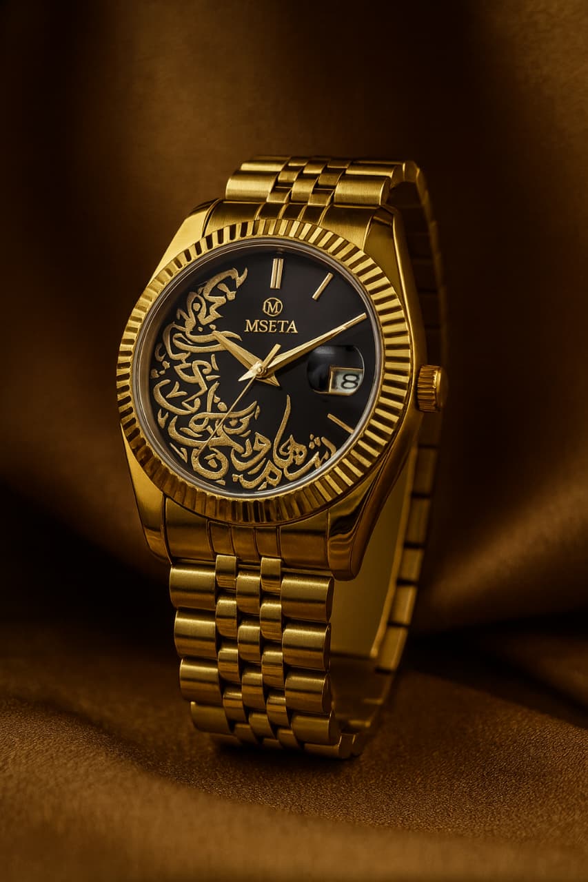 Mseta Arabic Dial Stainless Steel Premium Quality Classic Watch