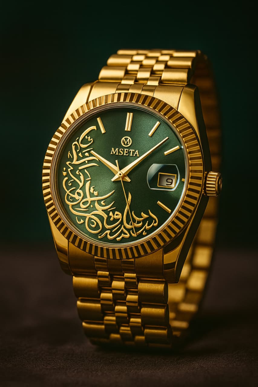Mseta Arabic Dial Stainless Steel Premium Quality Classic Watch