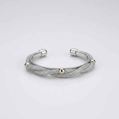 Silver Zircon Handcuff