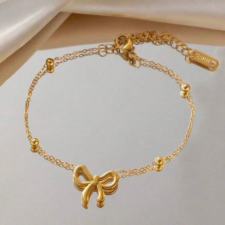 Stainless Steel Bow Bracelet