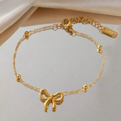 Stainless Steel Bow Bracelet