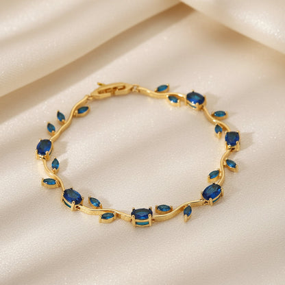 Blue Gold Tulip Bracelet