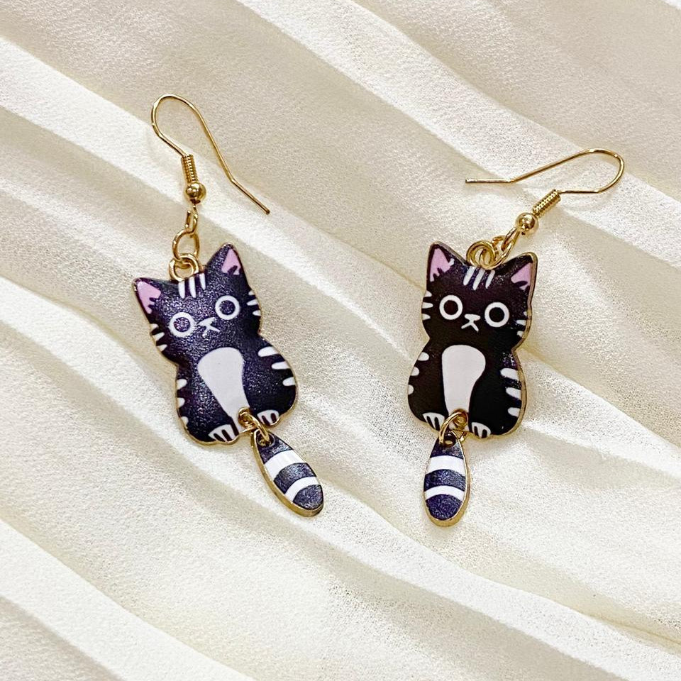 Black Kitty Earrings