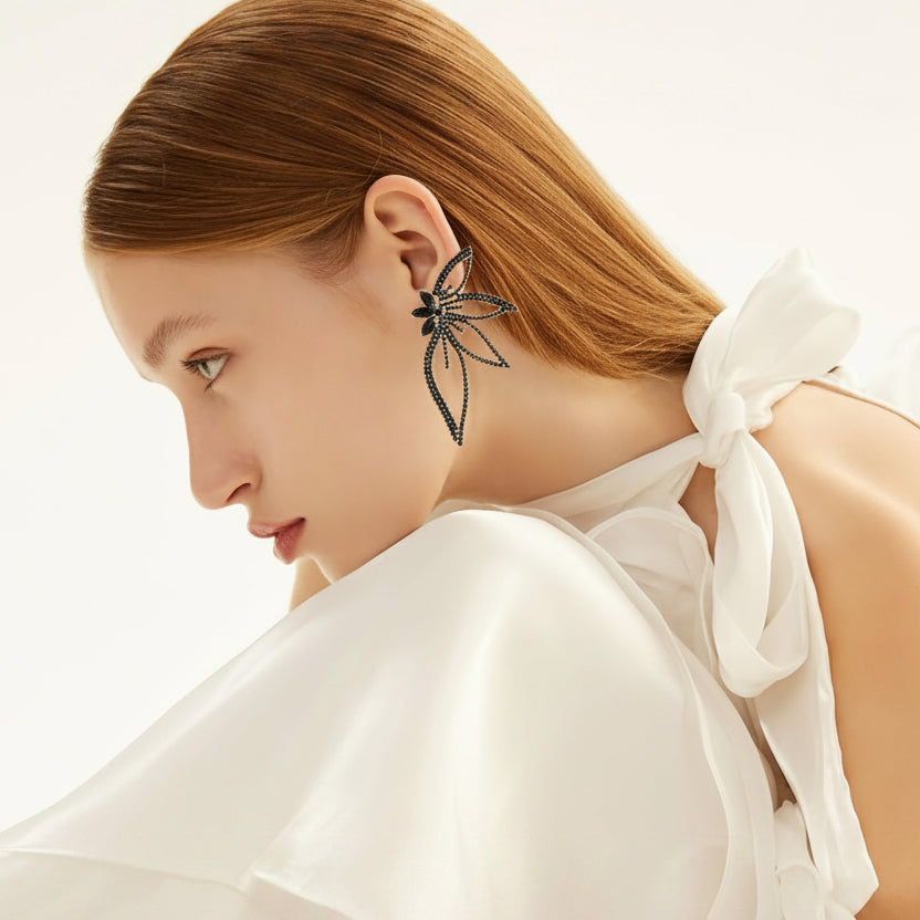 Crystal Butterfly Earrings