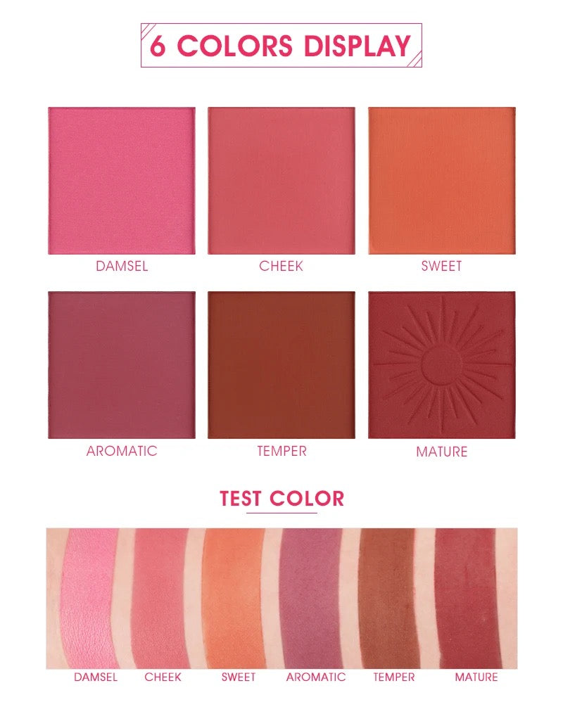 IMAGIC Professional - 6 Colour Touch Blush-on palette