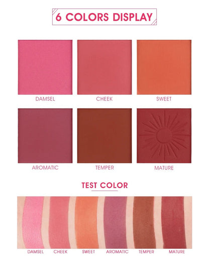IMAGIC Professional - 6 Colour Touch Blush-on palette