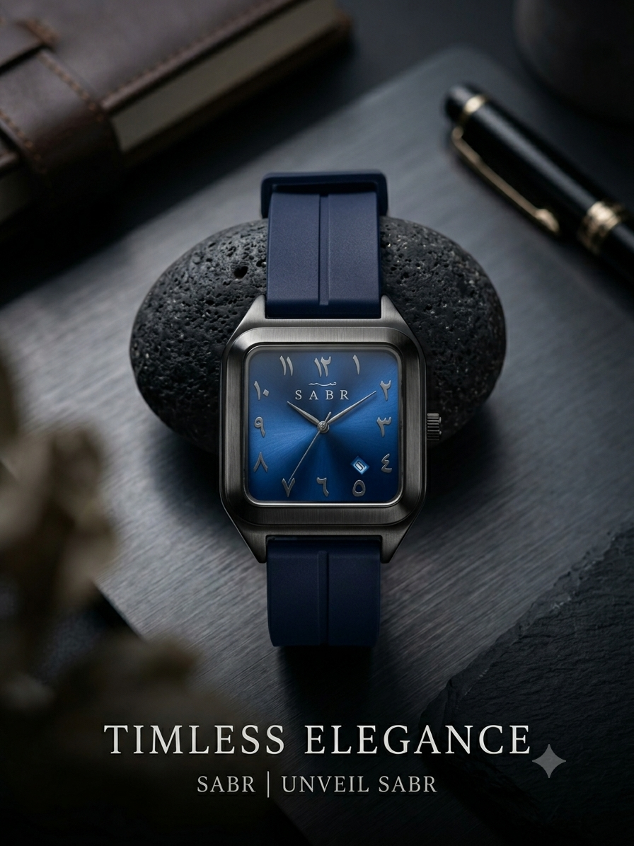 Royal Monochrome In Date | Modern Arabic Numeral Timepiece With Date