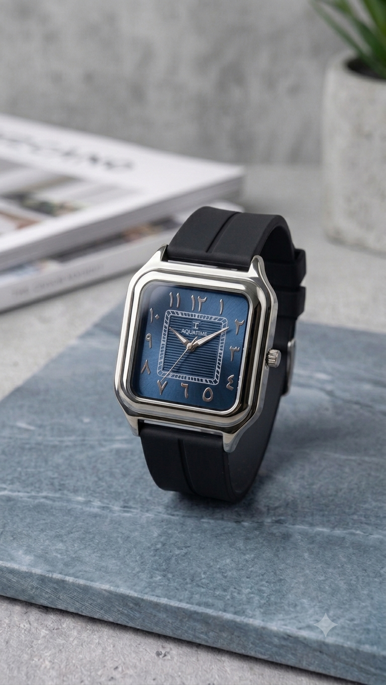 Royal Monochrome | Modern Arabic Numeral Timepiece