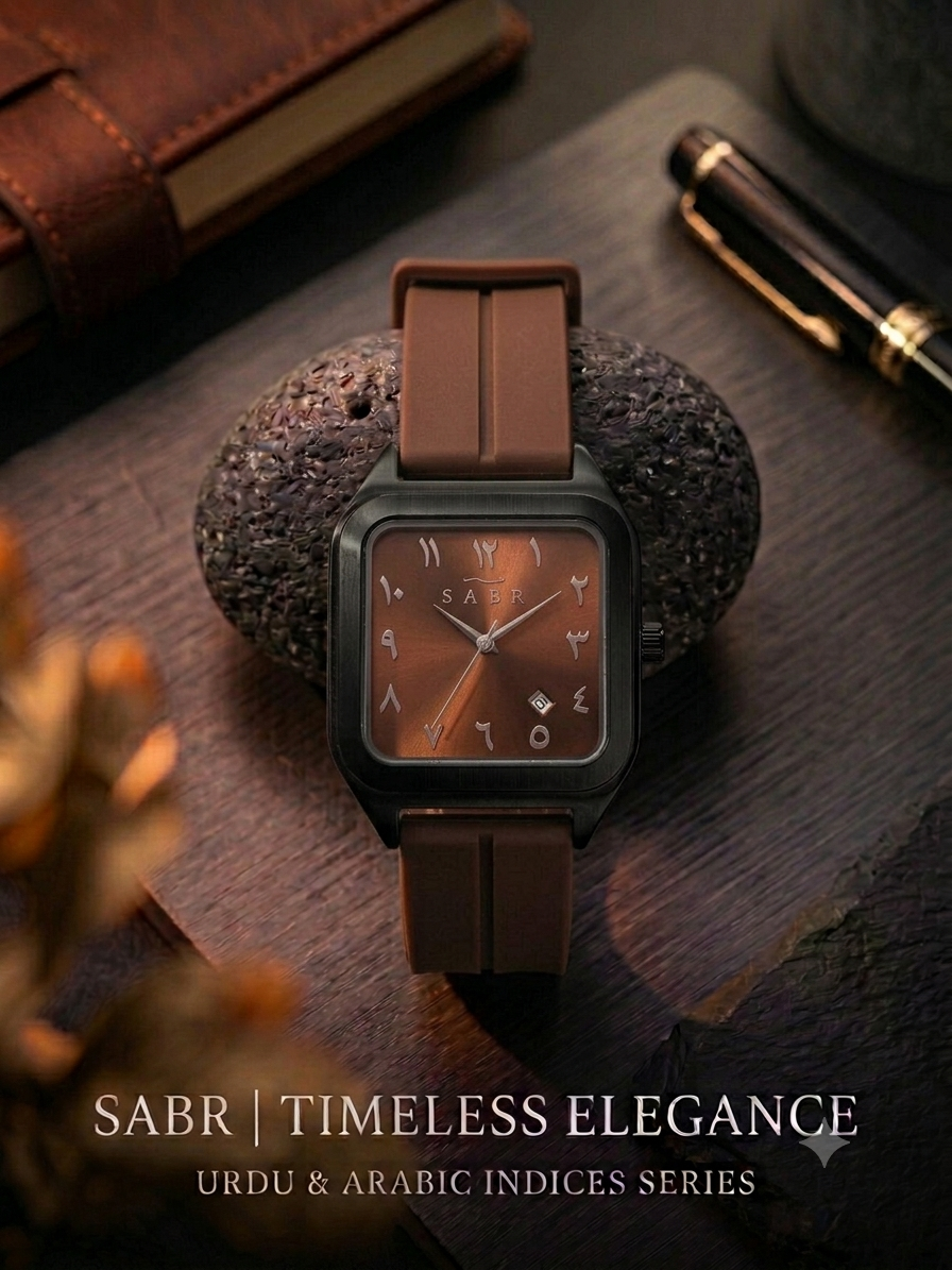 Royal Monochrome In Date | Modern Arabic Numeral Timepiece With Date
