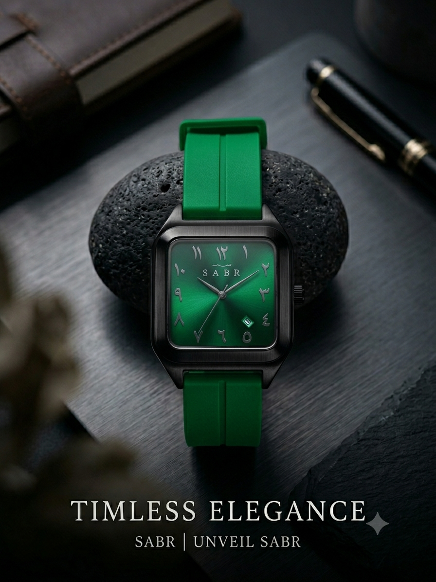 Royal Monochrome In Date | Modern Arabic Numeral Timepiece With Date
